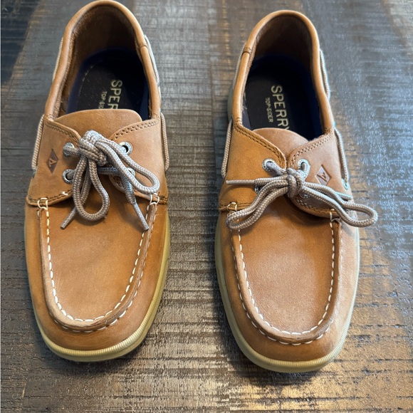 Sperry Top Siders Men’s Shoes Size 9 Camel Color Good Used Condition - Picture 1 of 10